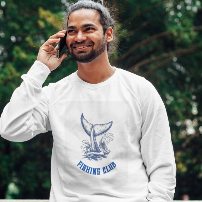 T-shirt Blue Hand Drake Sea Whale Fishing Club (Créateur téléchargé)