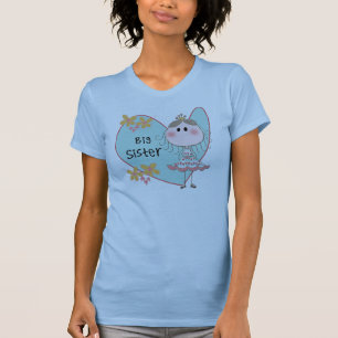 T-shirt Blue Heart Princess Big Sister