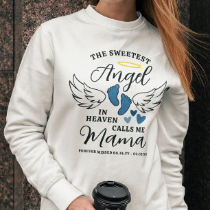 T-shirt Blue Hearts Angel m'appelle maman Perte de son