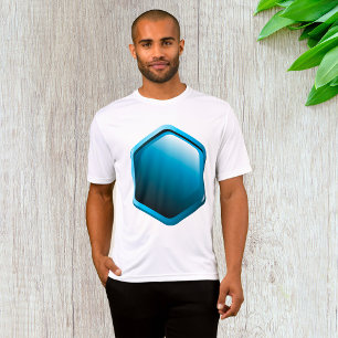 T-shirt Blue Hexagon Mens Actif