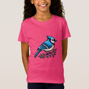 T-shirt Blue Jay bird Fine Jersey