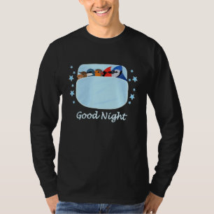 T-shirt Blue Jay Cardinal Wren Teddy Bear Bonne Nuit Pyjam