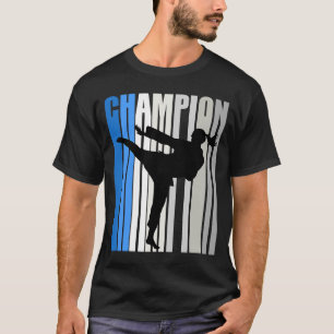 T-shirt Blue Karate Champion Girions Birthday Competition