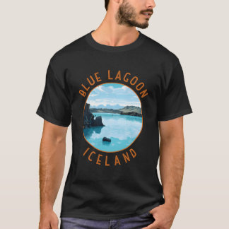 T-shirt Blue Lagoon Islande Cercle en détresse