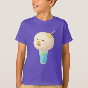 T-shirt Blue Lemon Float : Bichon souriant barbe à papa
