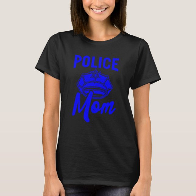T-shirt Blue Line Police Mom Police Officer (Devant)