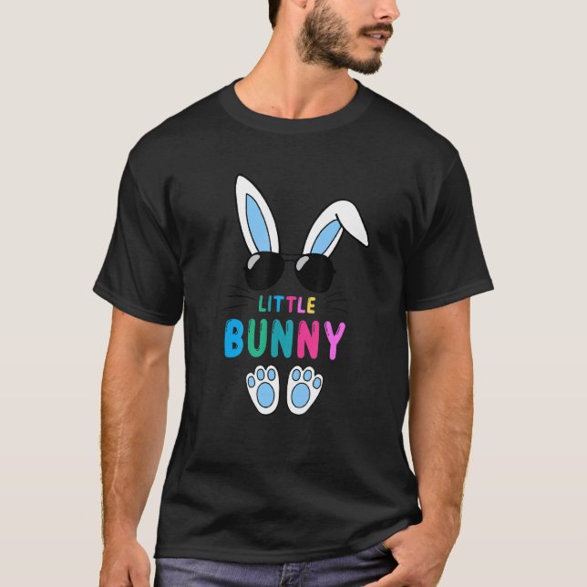 T-shirt Blue Little Bunny Joyeux jour de Pâques avec le ve (Devant)