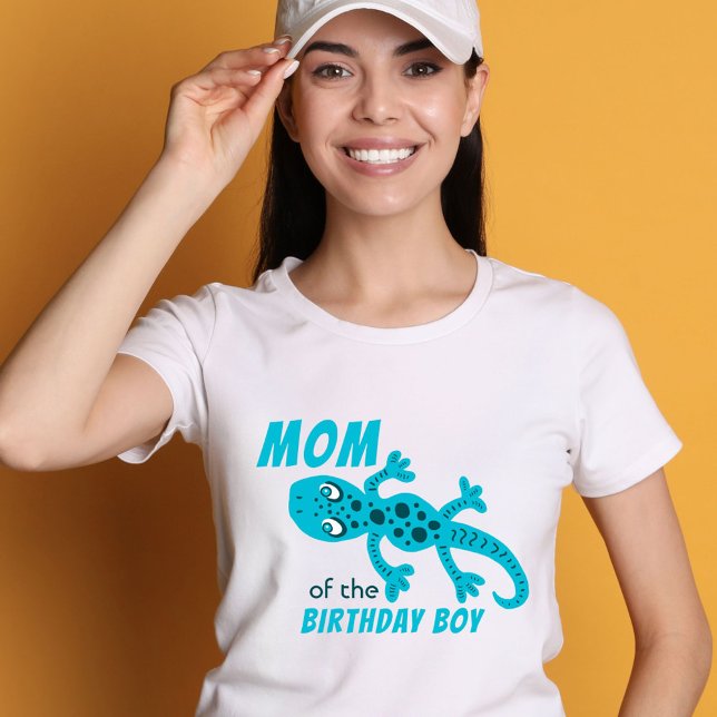 T-shirt Blue Lizard Gecko Maman d'anniversaire Garçon mère (Créateur téléchargé)