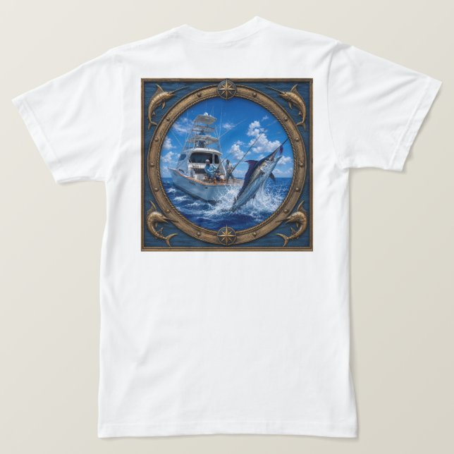 T-Shirt Blue Marlin de Minuit (Design dos)