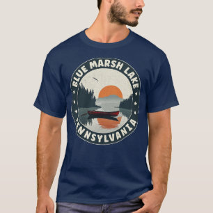 T-shirt Blue Marsh Lake Pennsylvania Sunset