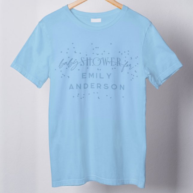 T-shirt Blue Modern Arc en ciel et étoiles Baby shower ble (Créateur téléchargé)
