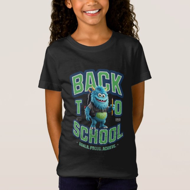 T-Shirt Blue Monster's Back-to-School Mission! (Devant)
