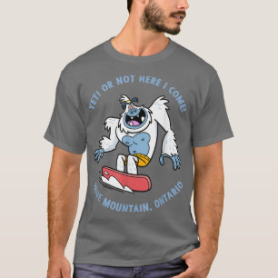 T-shirt Blue Mountain (Ontario) Yeti Vacances en snowboard