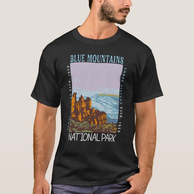 T-shirt Blue Mountains National Park Australia Distants (Devant)