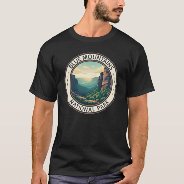 T-shirt Blue Mountains National Park Australie Vintage (Devant)