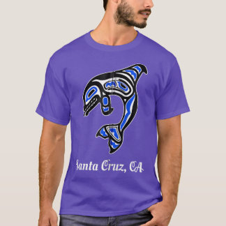 T-shirt Blue Native American Cruz Père Noël CA Tribal Orca