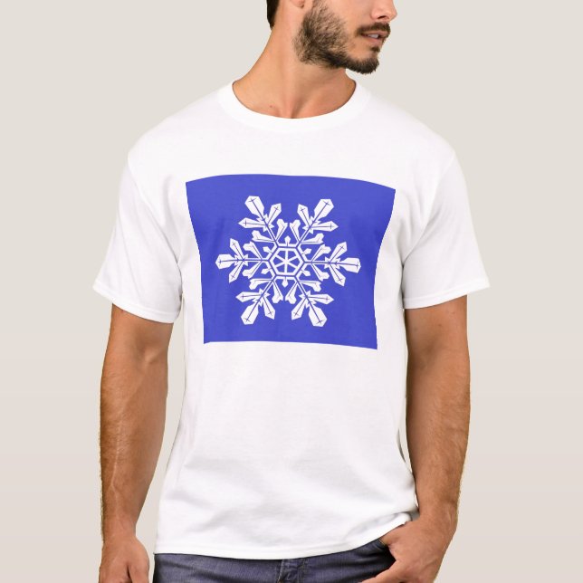 T-Shirt Blue Neige Flake (Devant)
