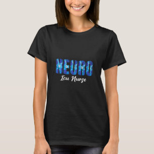 T-shirt Blue Neuro Infirmière Icu Neurologie Unité de soin