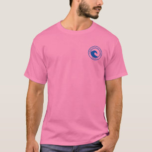 T-shirt Blue Ocean Wave Circle Design Chincoteague Island