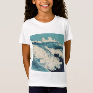 T-Shirt Blue Ocean Waves Bois japonais