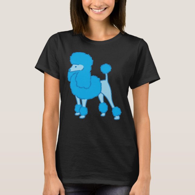 T-shirt Blue Poodle       (Devant)