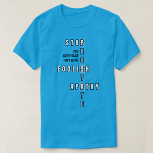 T-shirt Blue Prostate Cancer Awareness STOP APATHIE