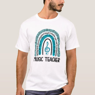 T-shirt Blue Rainbow Music Professeur Soin Dédié Amour