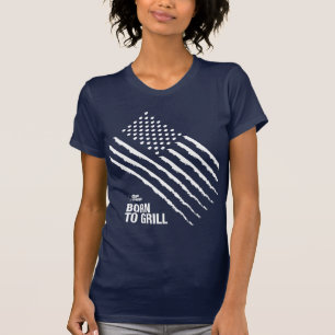 T-shirt Blue Rhino "American Flag : Femmes nées au grill