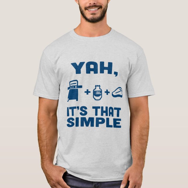 T-shirt Blue Rhino "Yah, It's That Simple" Hommes (Devant)