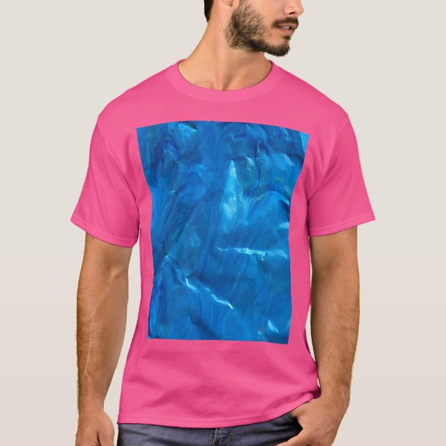 T-shirt Blue Ridge Mountains Peinture 8417 Baseball Sleev (Devant)