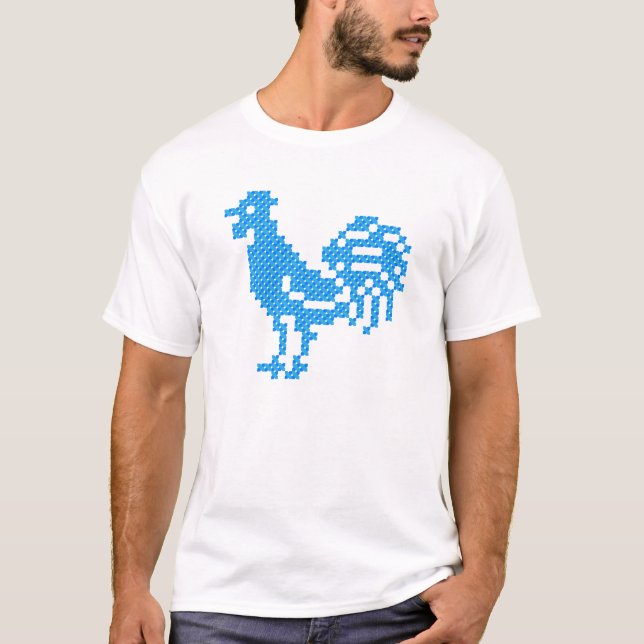 T-shirt Blue Rooster (Devant)