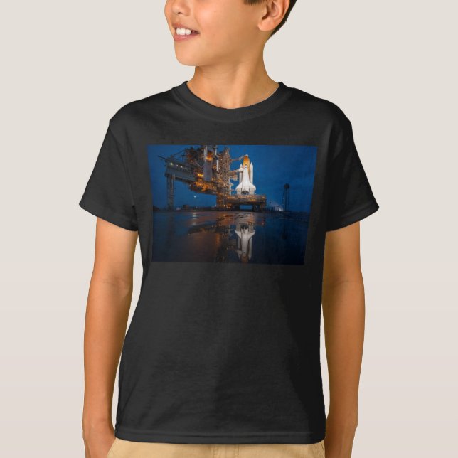 T-shirt Blue Sky for Space Shuttle Atlantis Launch (Devant)