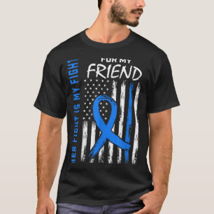 T-shirt Blue Son combat est ma lutte contre le diabète
