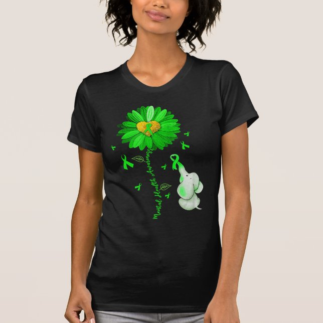 T-shirt Blue Sunflower Elephan Outdoor Propage Santé menta (Devant)