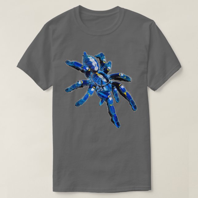 T-shirt Blue Tarantula Spider Poecilotheria  (Design devant)