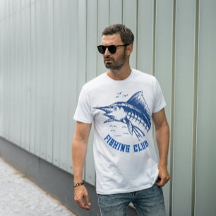 T-shirt Blue Vintage Fishing Club
