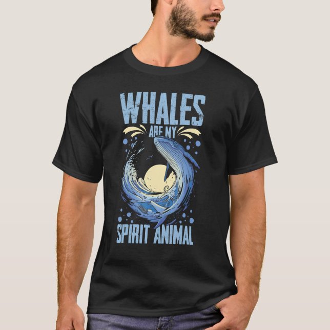 T-shirt Blue Whale Tail Humpback Whales Quotes Right Anima (Devant)