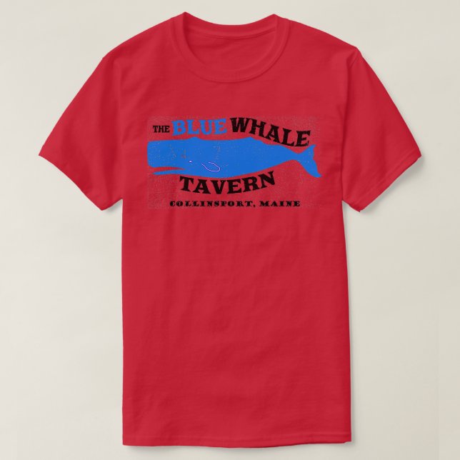T-shirt Blue Whale Tavern en détresse (Design devant)
