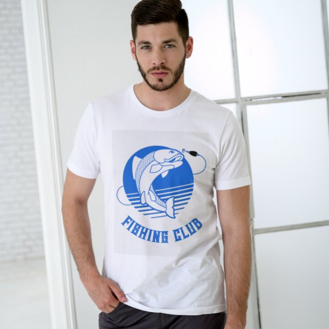 T-shirt Blue White Fishing Club (Créateur téléchargé)