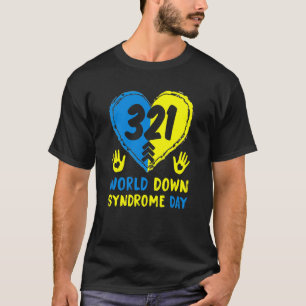 T-shirt Blue Yellow Heart 21 World Down Syndrome Sensibili