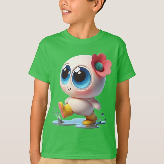 T-shirt Blueaisik Splashing in Puddles (Devant)