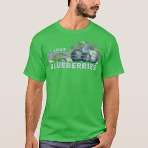 T-shirt Blueberries Lover Retro Vintage Vegetarian F végét