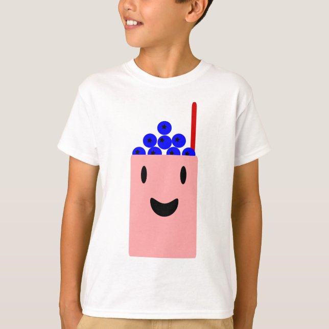 T-shirt Blueberry Smoothie est heureux (Devant)