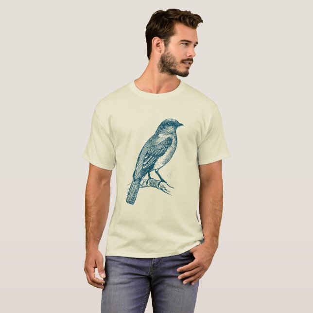 T-shirt Bluebird - Océan bleu (Devant entier)