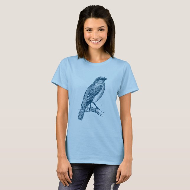 T-shirt Bluebird - Océan bleu (Devant entier)