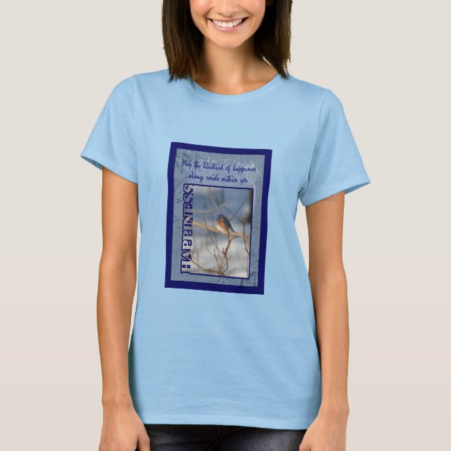 T-shirt Bluebird Of Happiness Inspiration (Devant)