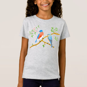 T-Shirt Bluebirds Grey Girl's