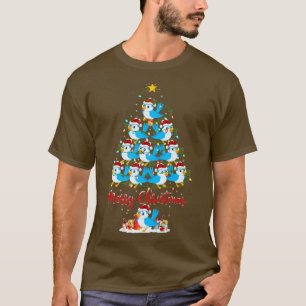 T-shirt Bluebirds Lover Xmas Correspondance Père Noël Blue