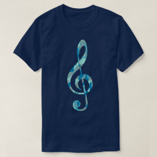 T-shirt BlueBlast Camo Motif Treble Clef