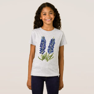 T-Shirt Bluebonnets Texas Fleurs sauvages Lupine Aquarelle